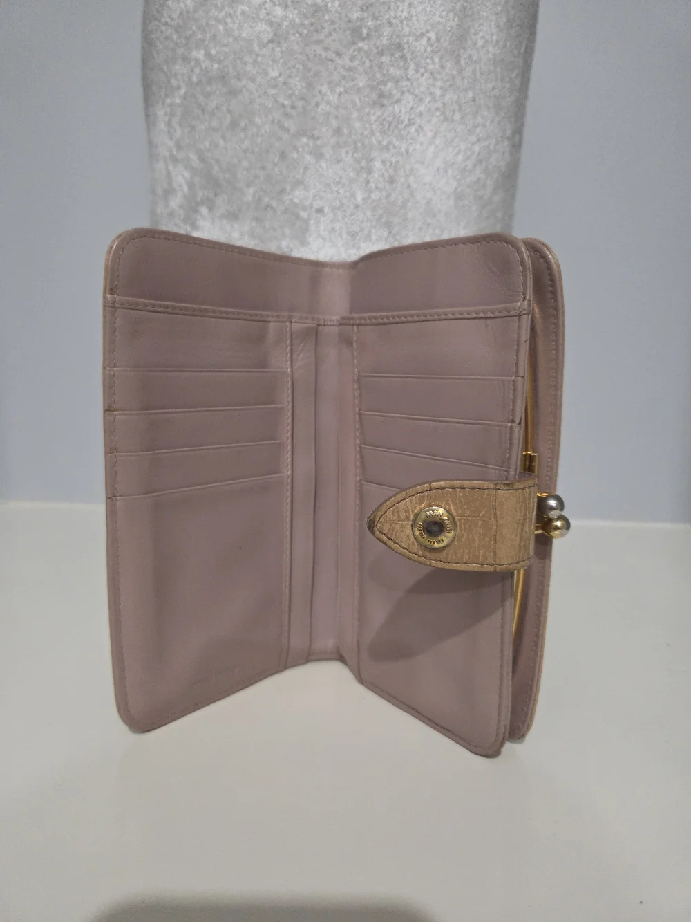 Vintage Miu Miu Crocodile-Embossed Leather Long Wallet / COA Included
